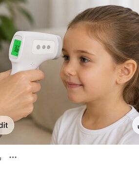 Non-Contact Infrared Forehead Thermometer — White